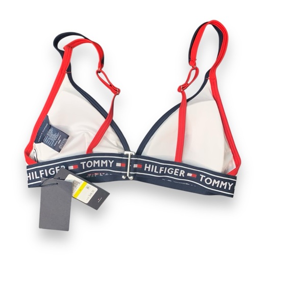 Tommy Hilfiger Women's Red and White Bikini top Size: Med - Picture 3 of 5